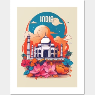 Vintage Travel India Design Posters and Art